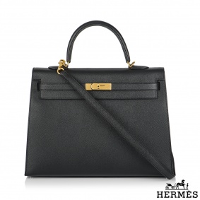 Hermès Special Order Kelly Sellier 35cm Noir Veau Epsom GHW Hermès Special Order Kelly Sellier 35cm Noir Veau Epsom GHW